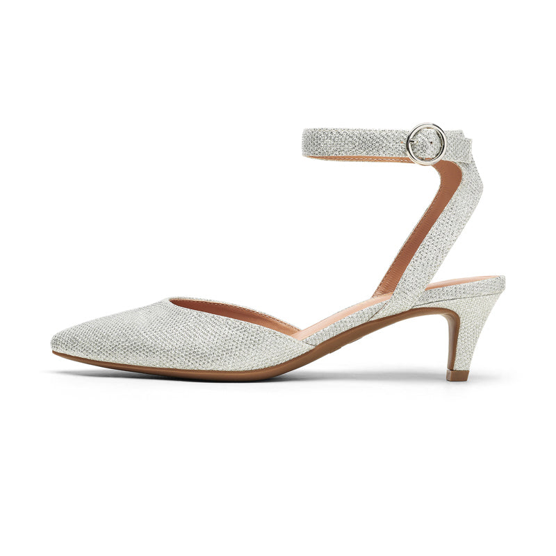 Ankle Strap Low Heel Pumps
