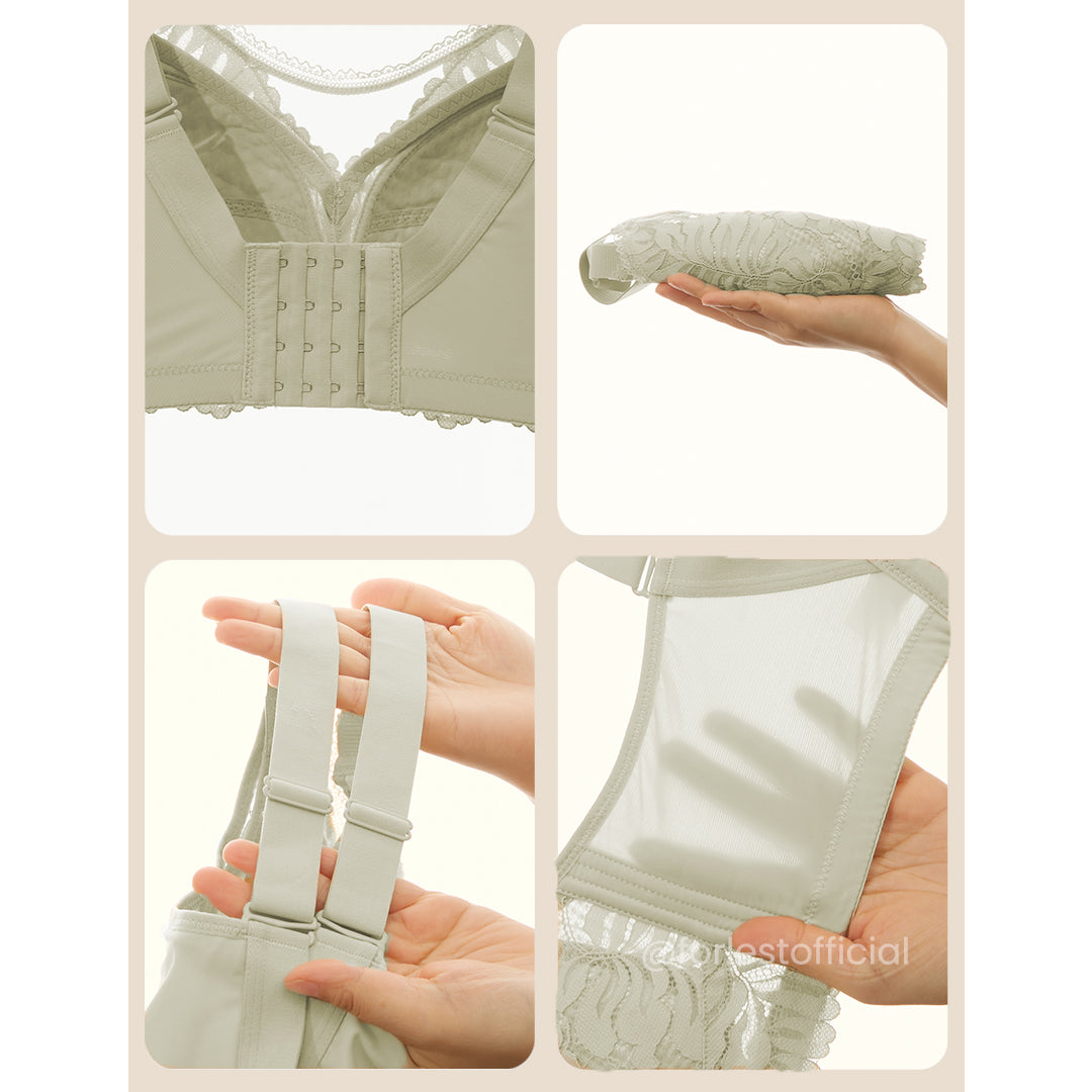 Phoebe Embossed Lace Bra With Better Boobs Separation & Cotton Lining Up To Band 42"