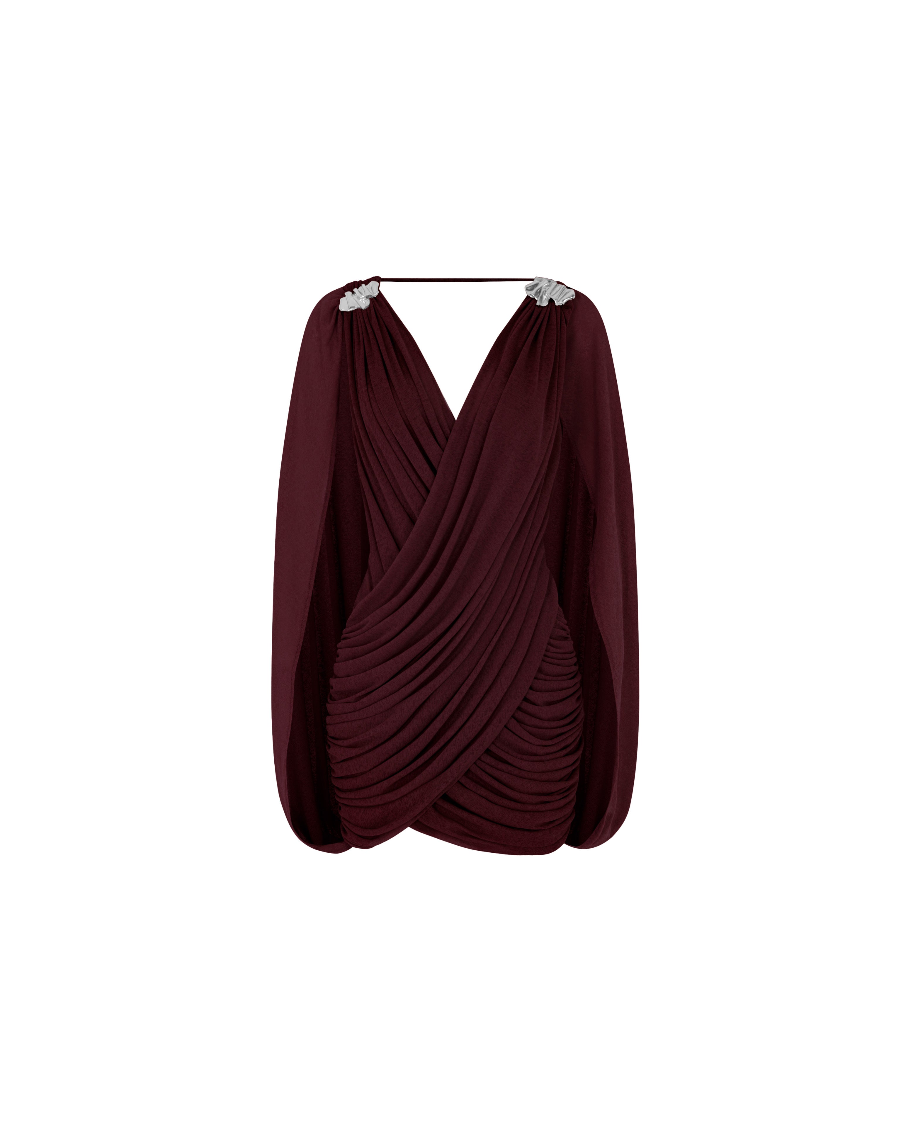 Draped Cape Dress