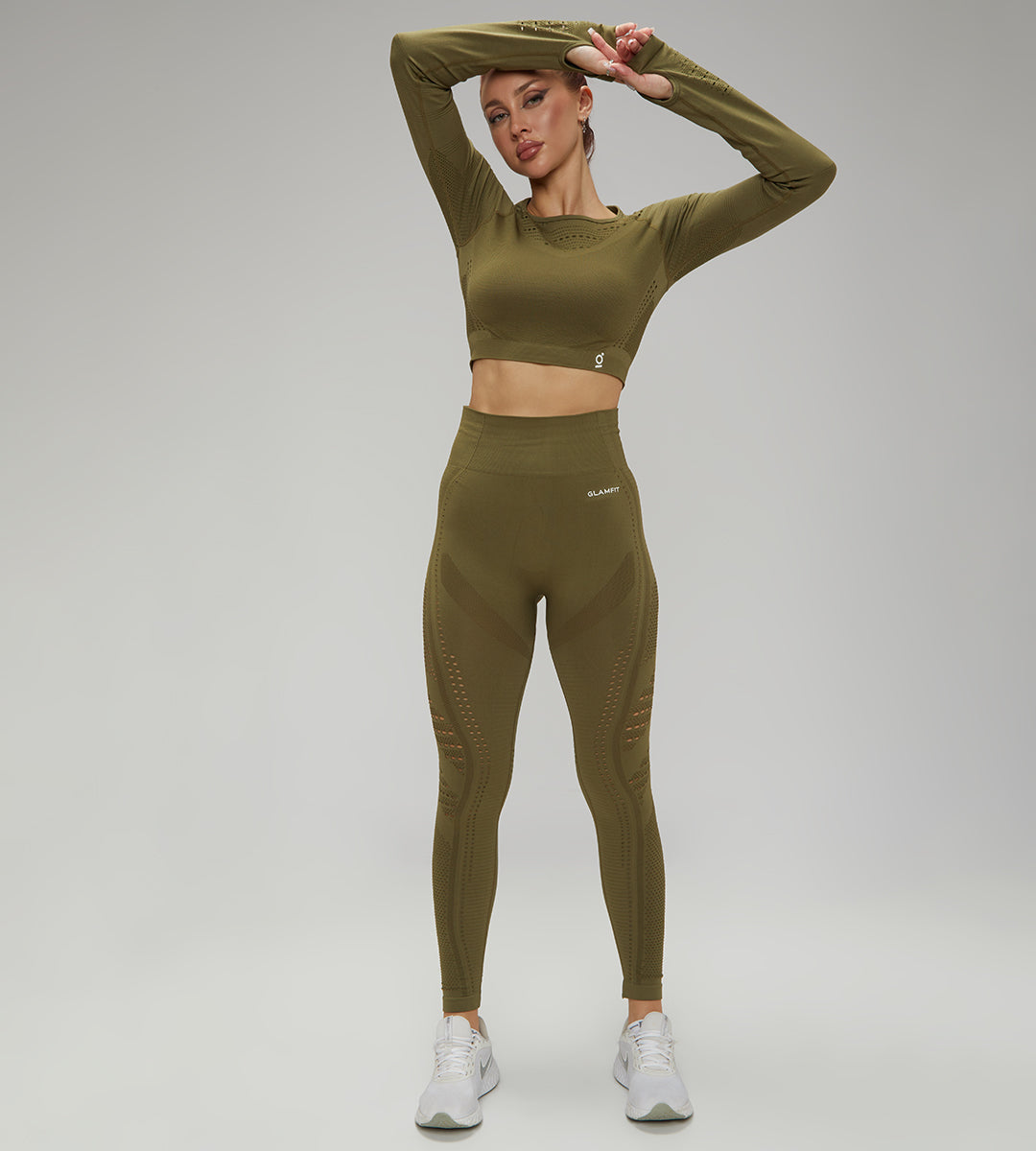Khaki Dot Dot Long Sleeves and Leggings