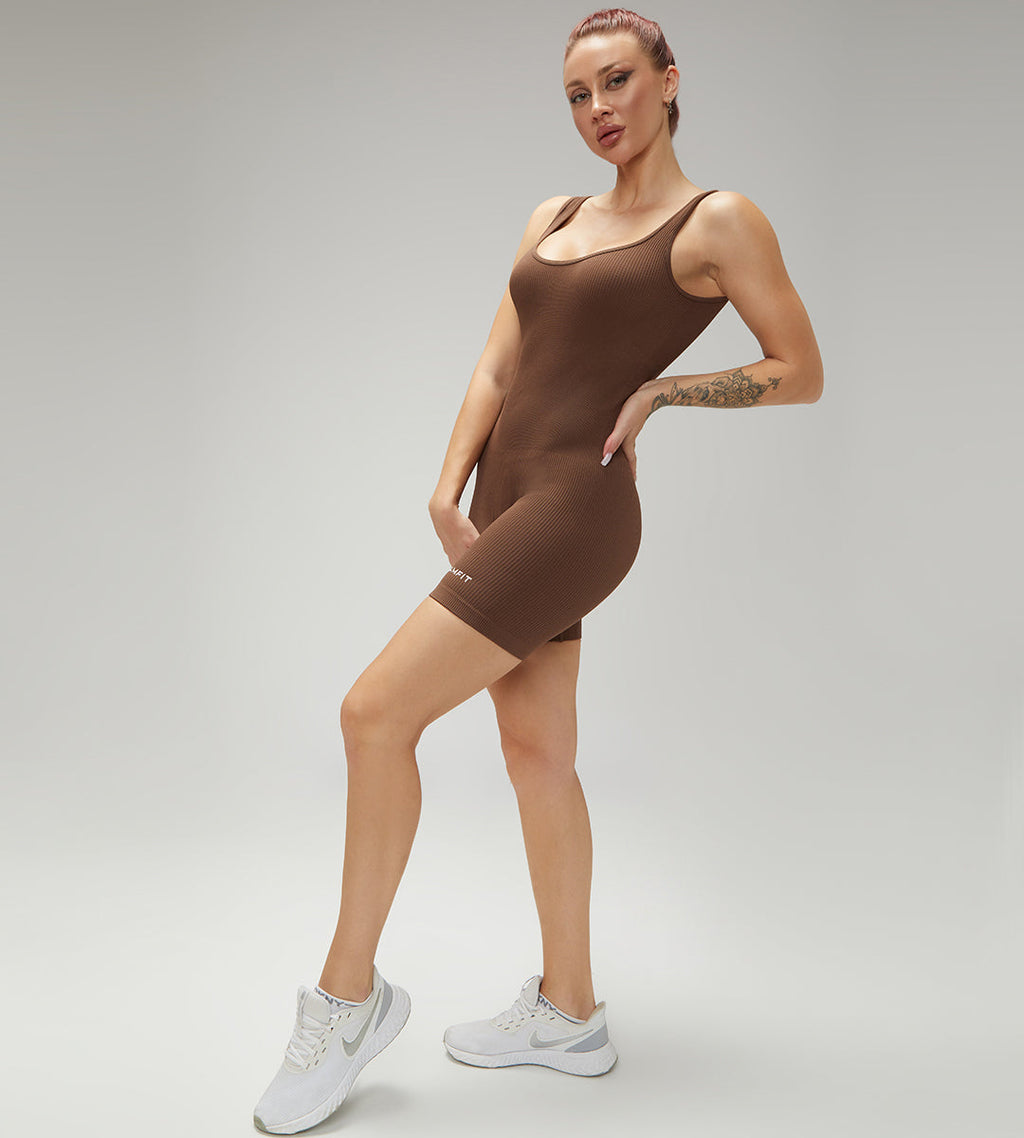 Brown Jumpsuit - Relaxed Fit for Comfort and Style