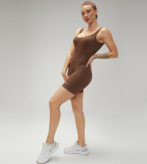 Brown Jumpsuit - Relaxed Fit for Comfort and Style