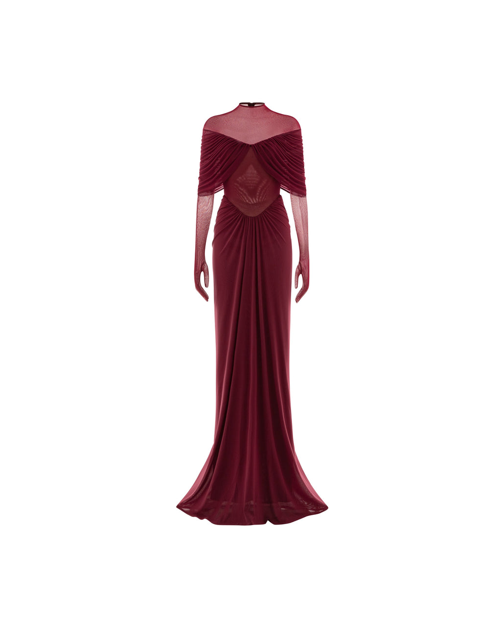 Draped Pleated Cape Dress