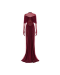 Draped Pleated Cape Dress