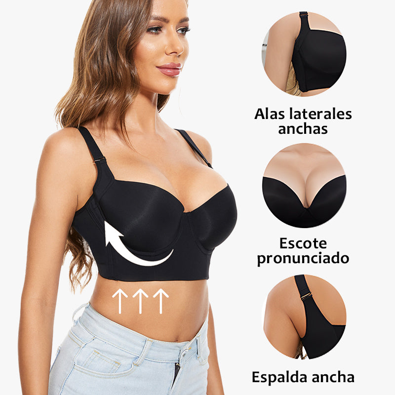 SheCurve® Smoothing Back Push-Up Enhancing Bra-Beige