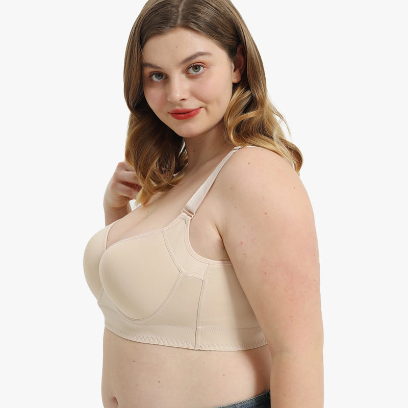 SheCurve® Smoothing Back Push-Up Enhancing Bra - Beige (2 PACK）