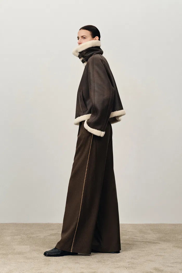 Quinn Short Jacket in Faux Shearling