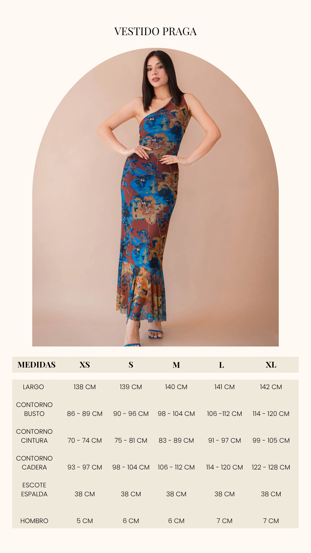 Vestido Praga - Azul Estampado