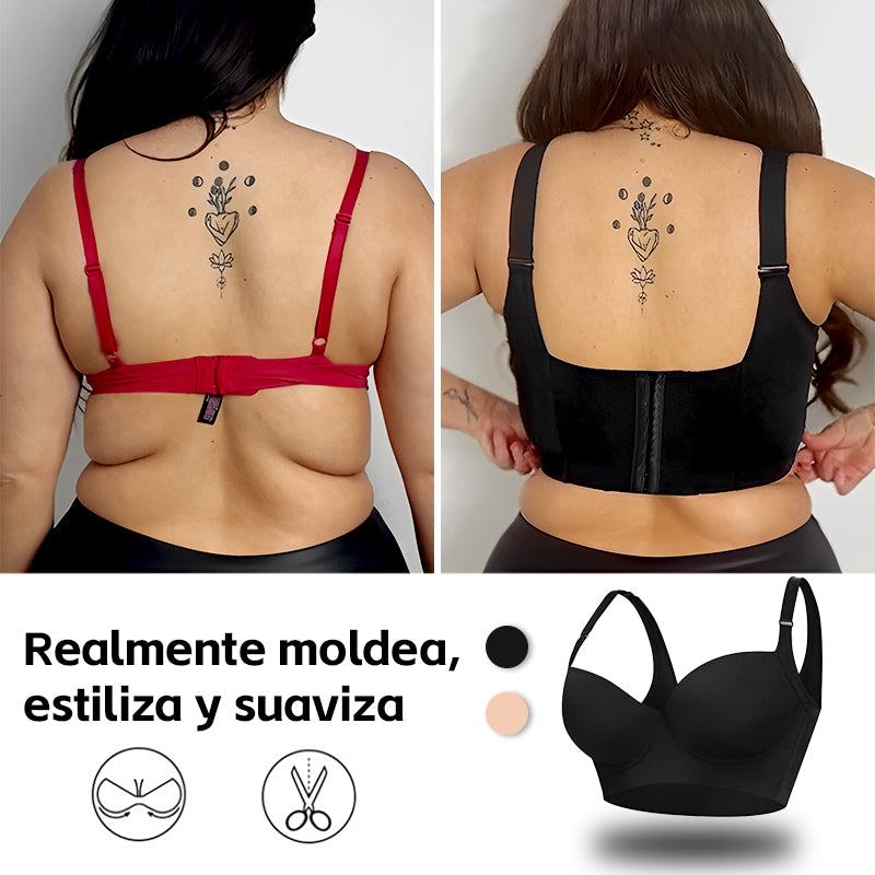 SheCurve® Smoothing Back Push-Up Enhancing Bra-Beige