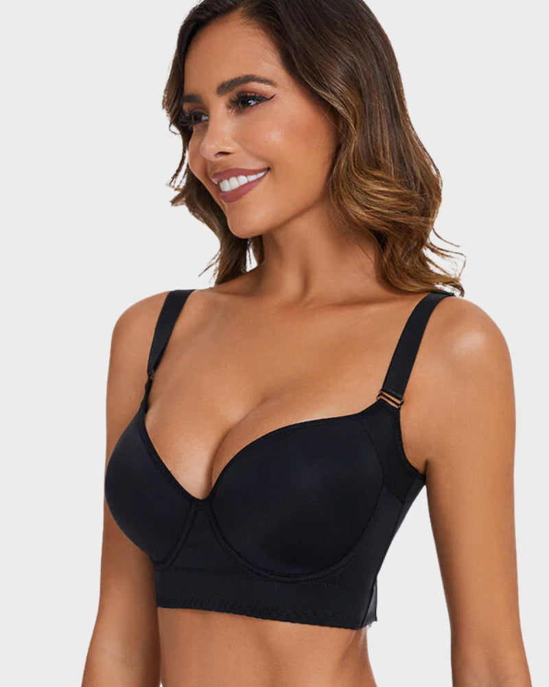 SheCurve® Smoothing Back Push-Up Enhancing Bra - Beige (2 PACK）