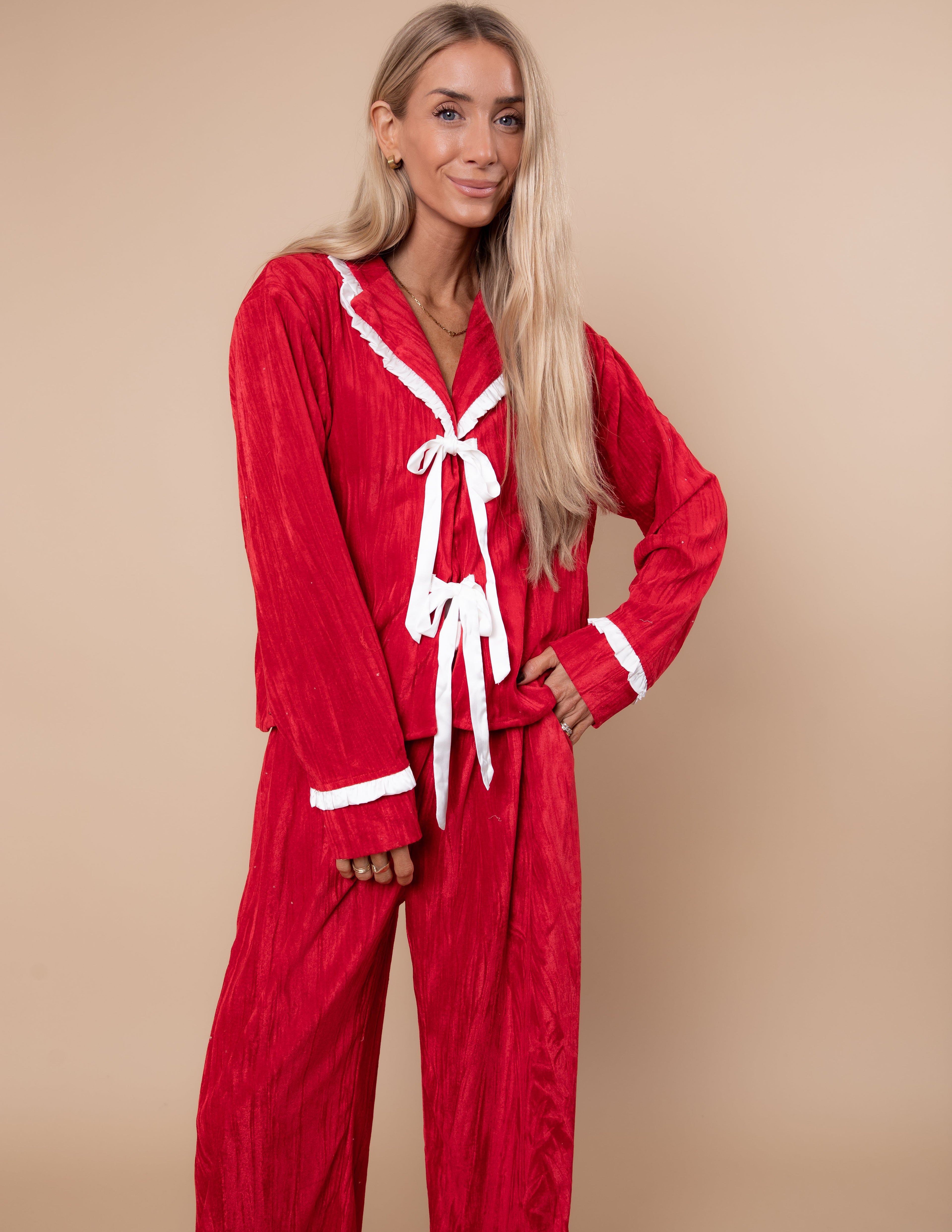 Merry Velvet Pajama Set