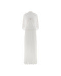 White Cape Dress With Silver Knot