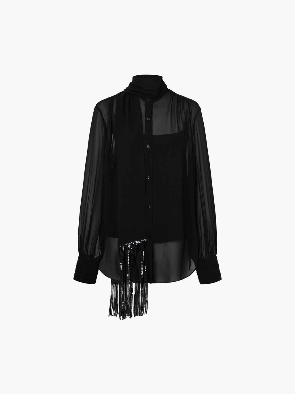 Sheer Silk Shirt with Lining