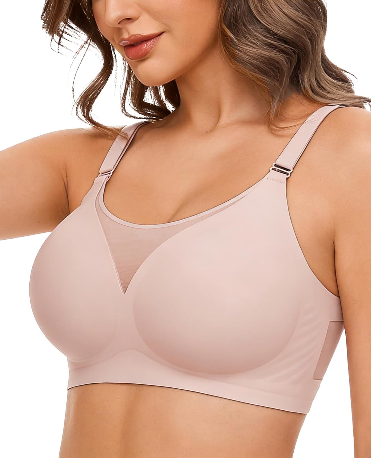 Seamless Push Up Full Coverage Bra Mesh Comfy Bralette