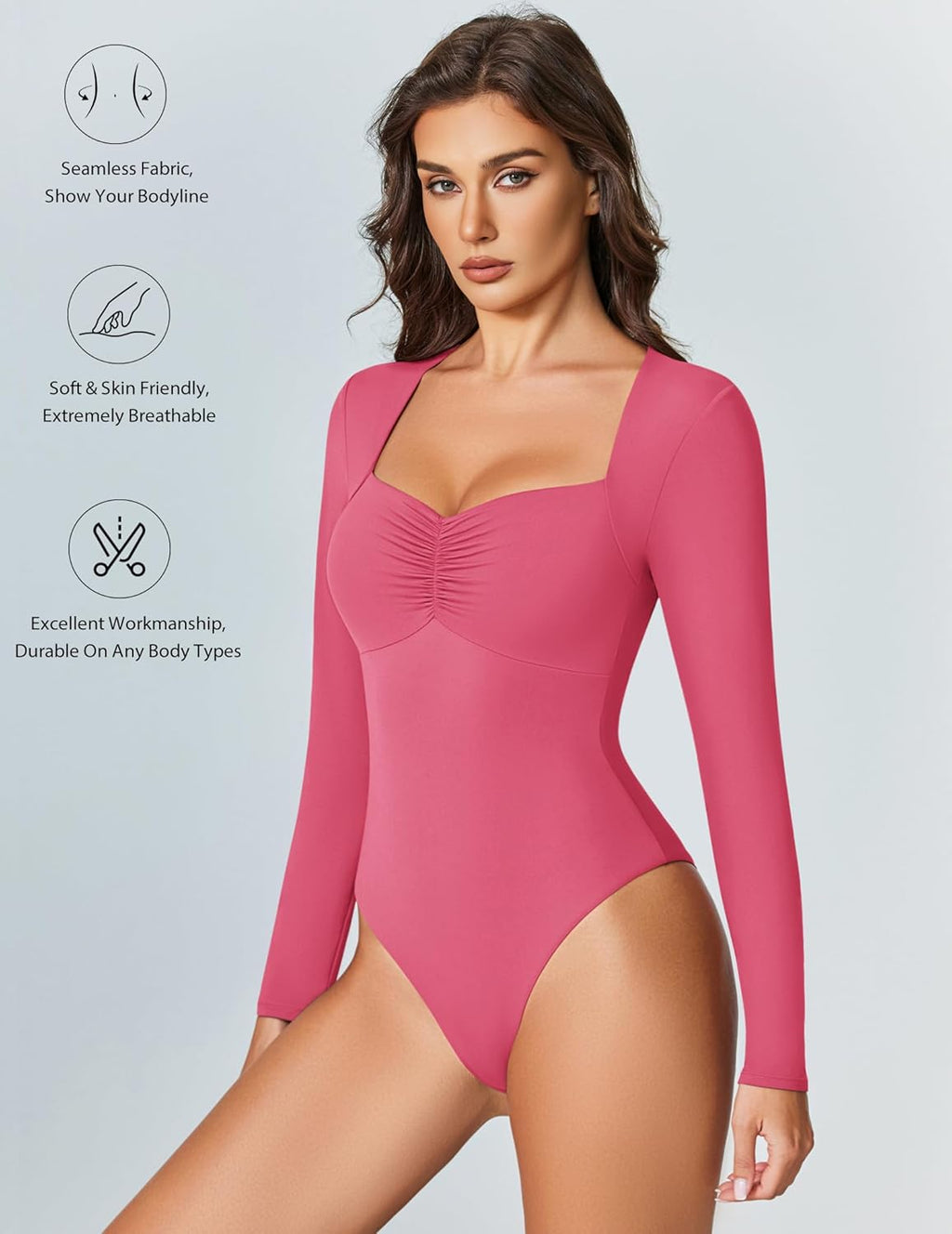Sweetheart Neckline Bodysuit Tops