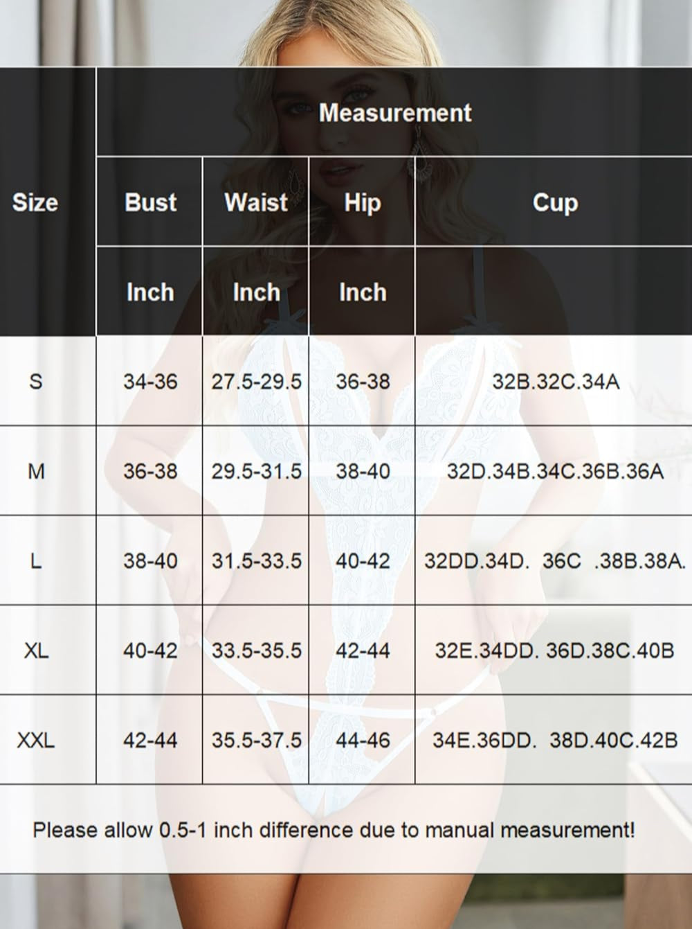 Deep V Lace Teddy Crotchless Bodysuit