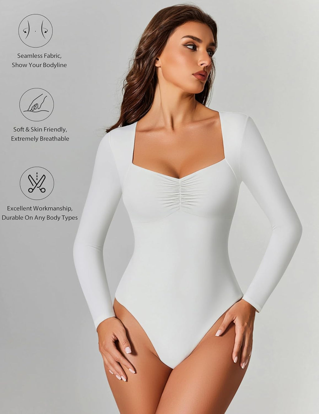 Sweetheart Neckline Bodysuit Tops