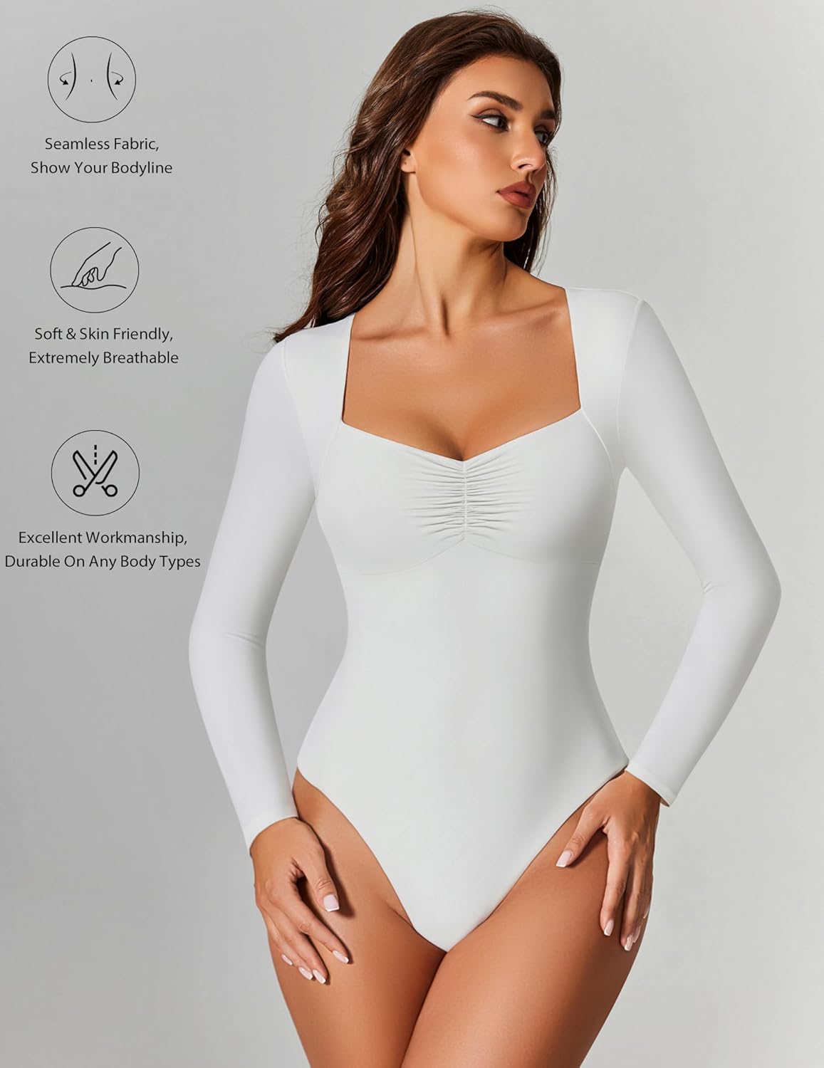 Sweetheart Neckline Bodysuit Tops