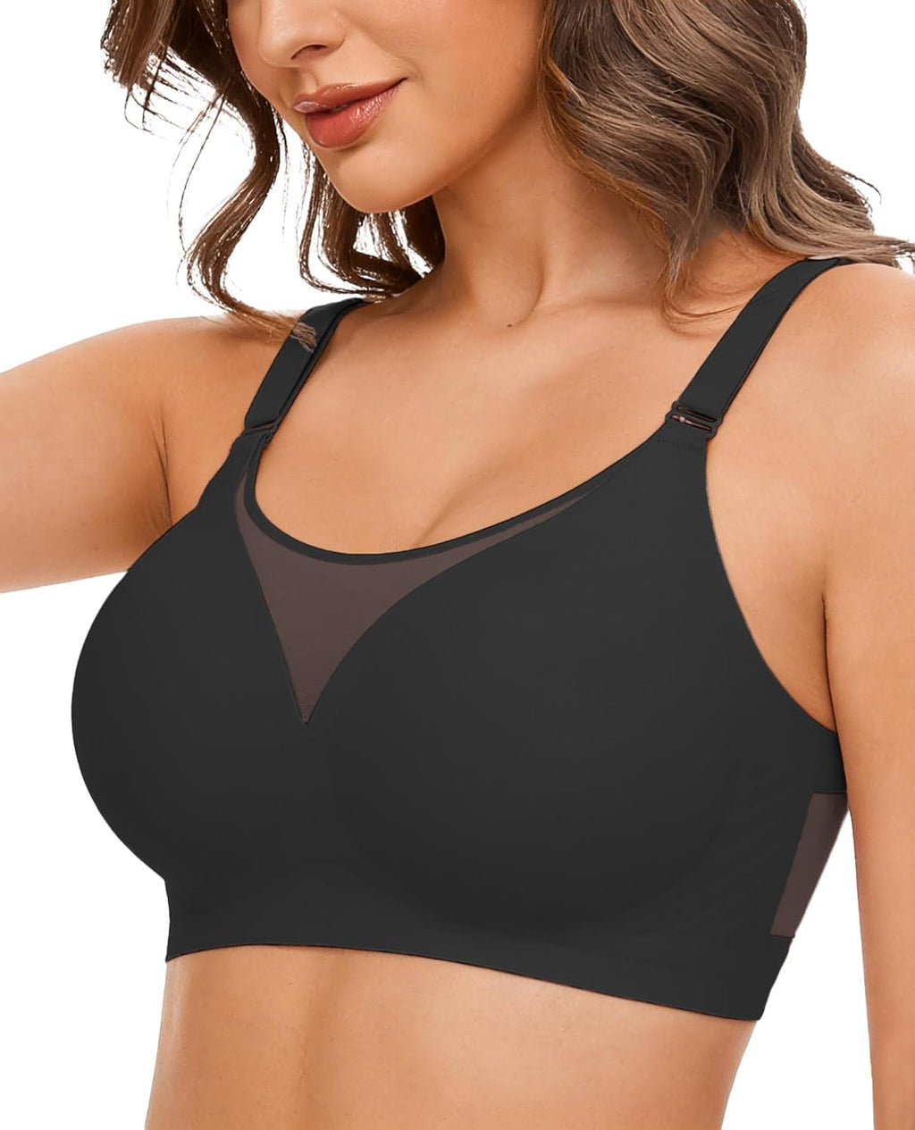 Seamless Push Up Full Coverage Bra Mesh Comfy Bralette