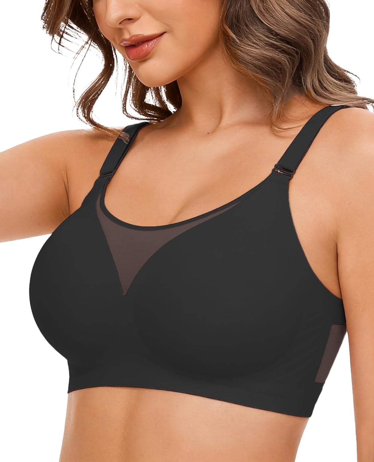 Seamless Push Up Full Coverage Bra Mesh Comfy Bralette