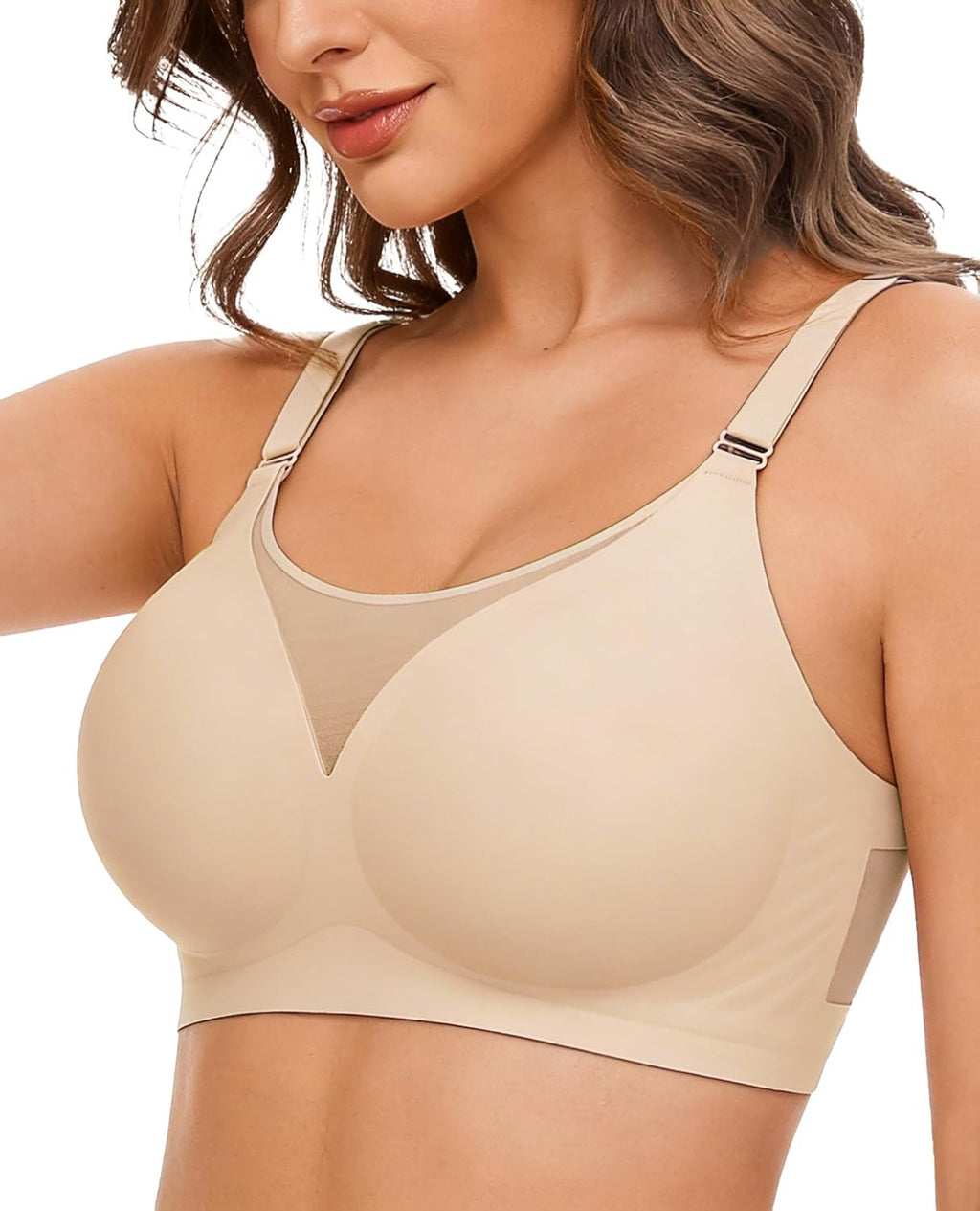 Seamless Push Up Full Coverage Bra Mesh Comfy Bralette
