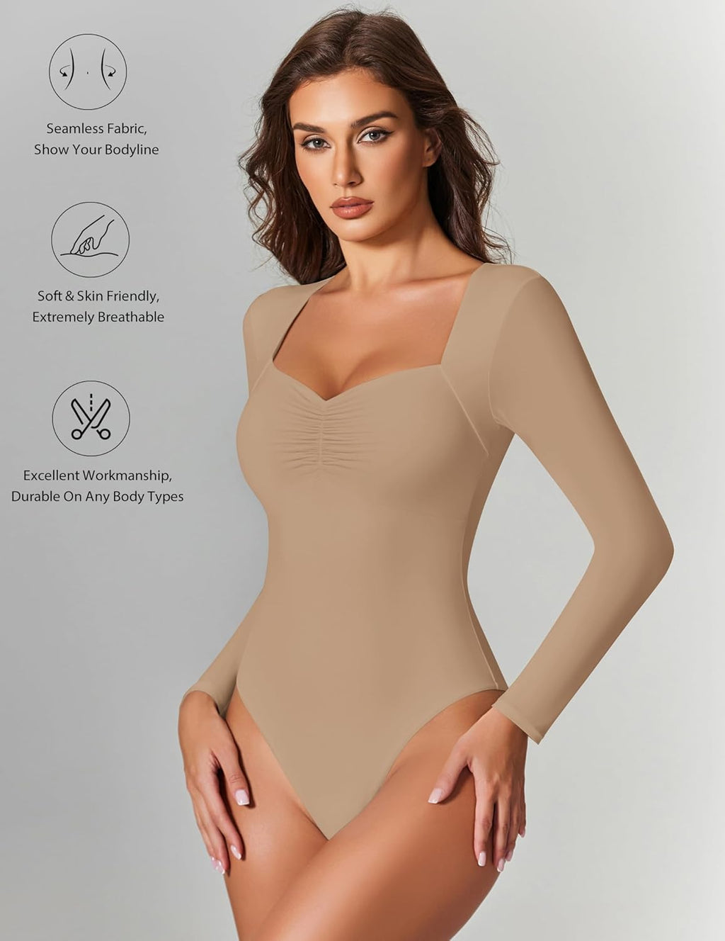 Sweetheart Neckline Bodysuit Tops