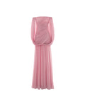 Off Shoulder Ruched Cape Dress