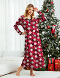 Long Sleeve Front Pleated Nightgown (US Only)