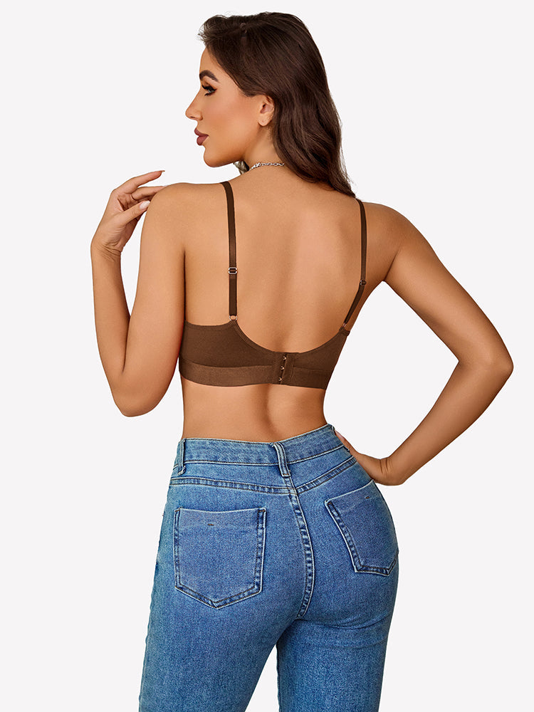 Rhinestone Wireless Bralettes Unlined Bra