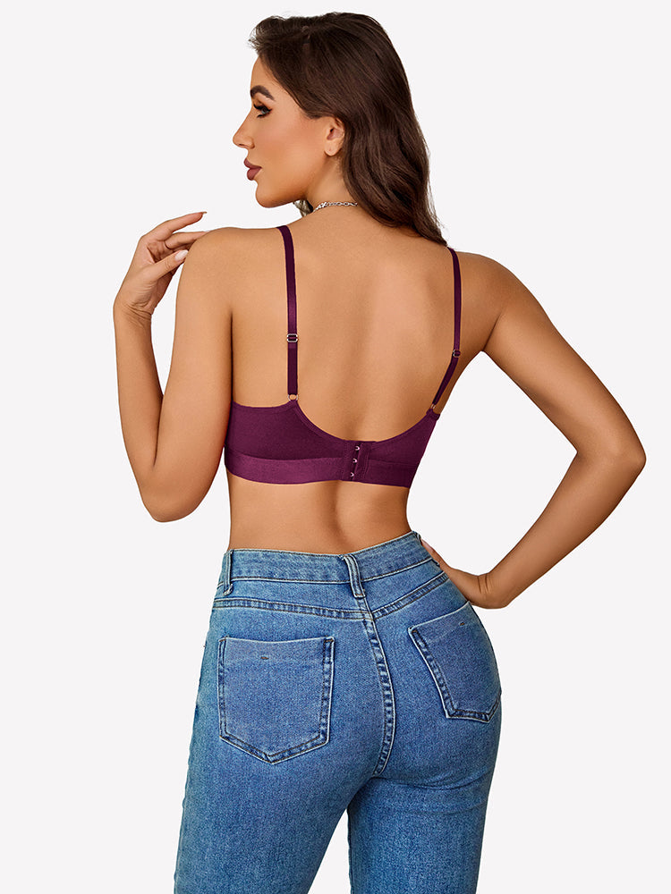 Rhinestone Wireless Bralettes Unlined Bra