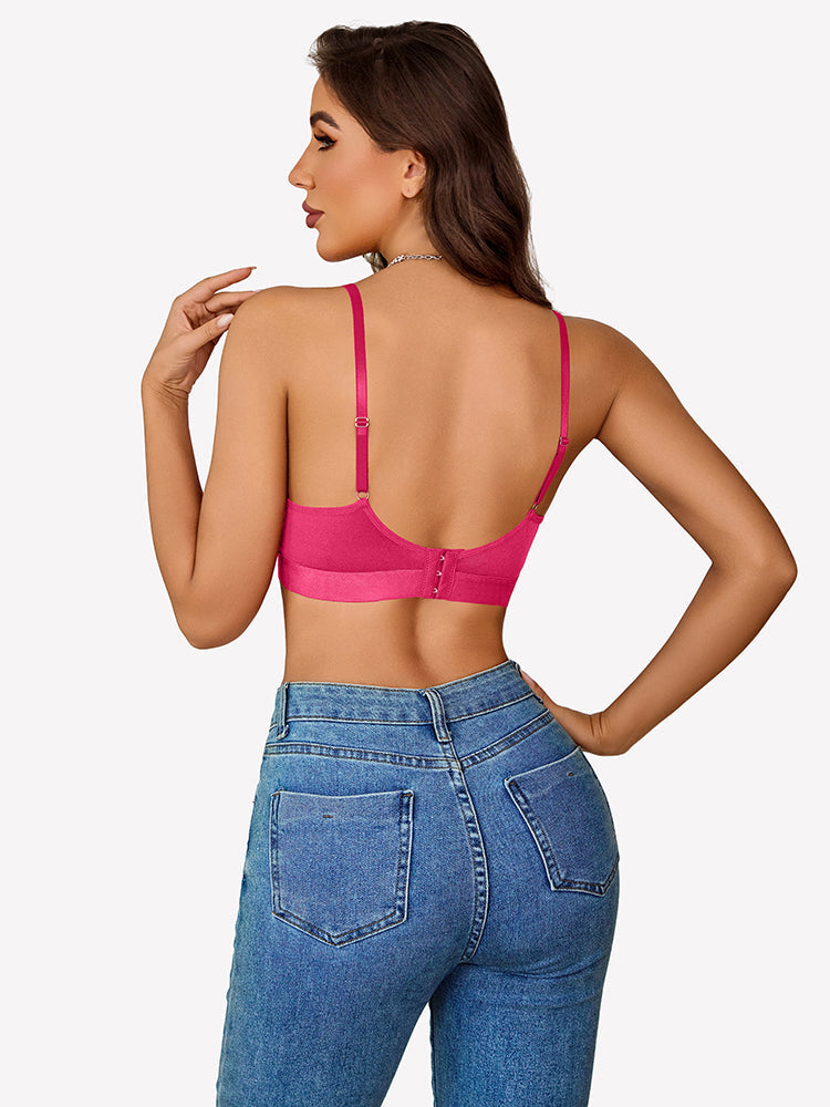 Rhinestone Wireless Bralettes Unlined Bra