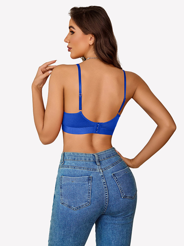 Rhinestone Wireless Bralettes Unlined Bra