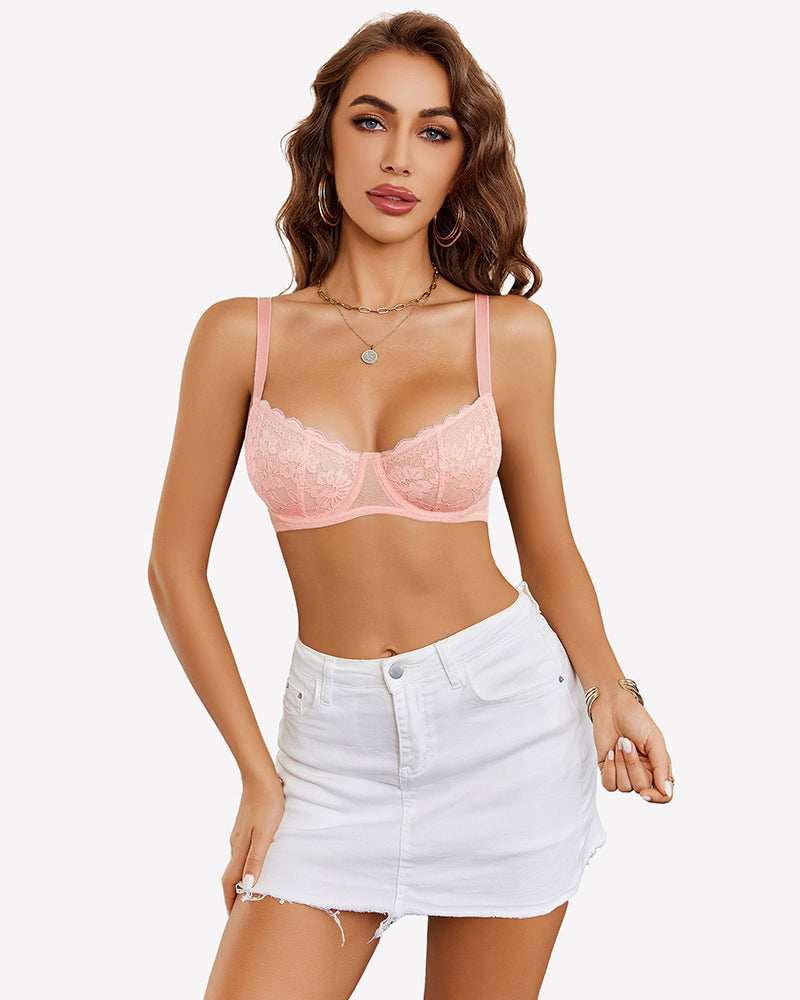 Lace Underwire Unlined Bra