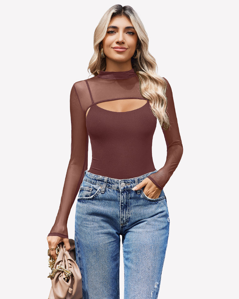 Long Sleeve Tops Bodysuits Two Piece Outfit
