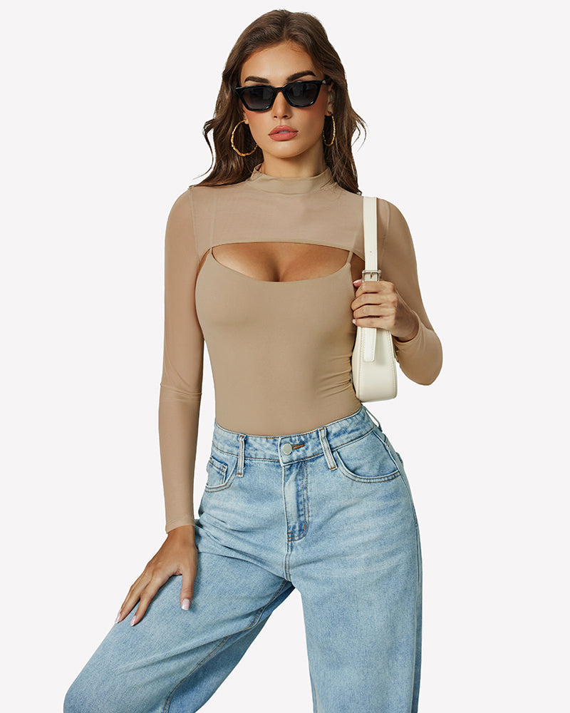 Long Sleeve Tops Bodysuits Two Piece Outfit