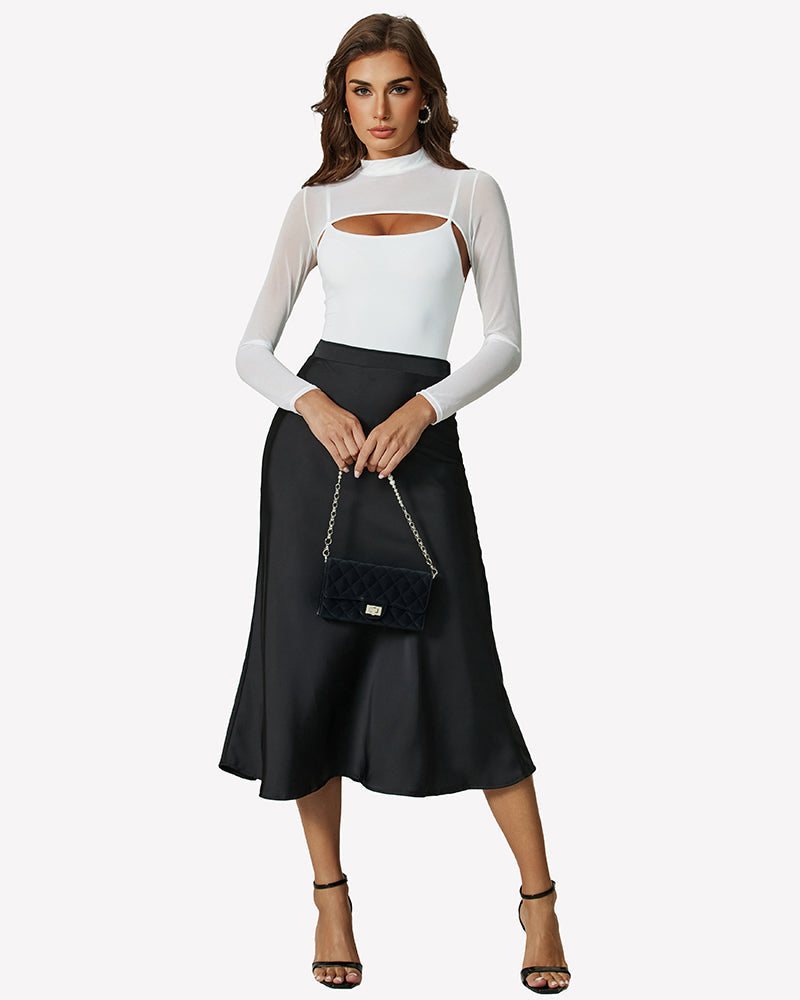 Long Sleeve Tops Bodysuits Two Piece Outfit