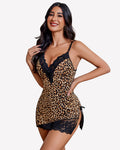 Lace Trim Chemise Side Split Nighty