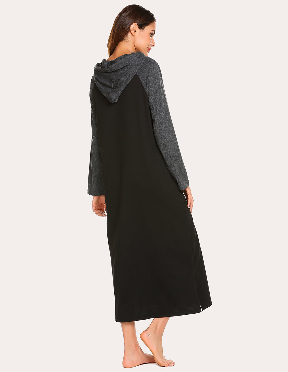 Contrast Color Hooded Nightdress (US Only)