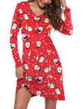 Long Sleeve Nightgowns Lace Night Dress (US Only)