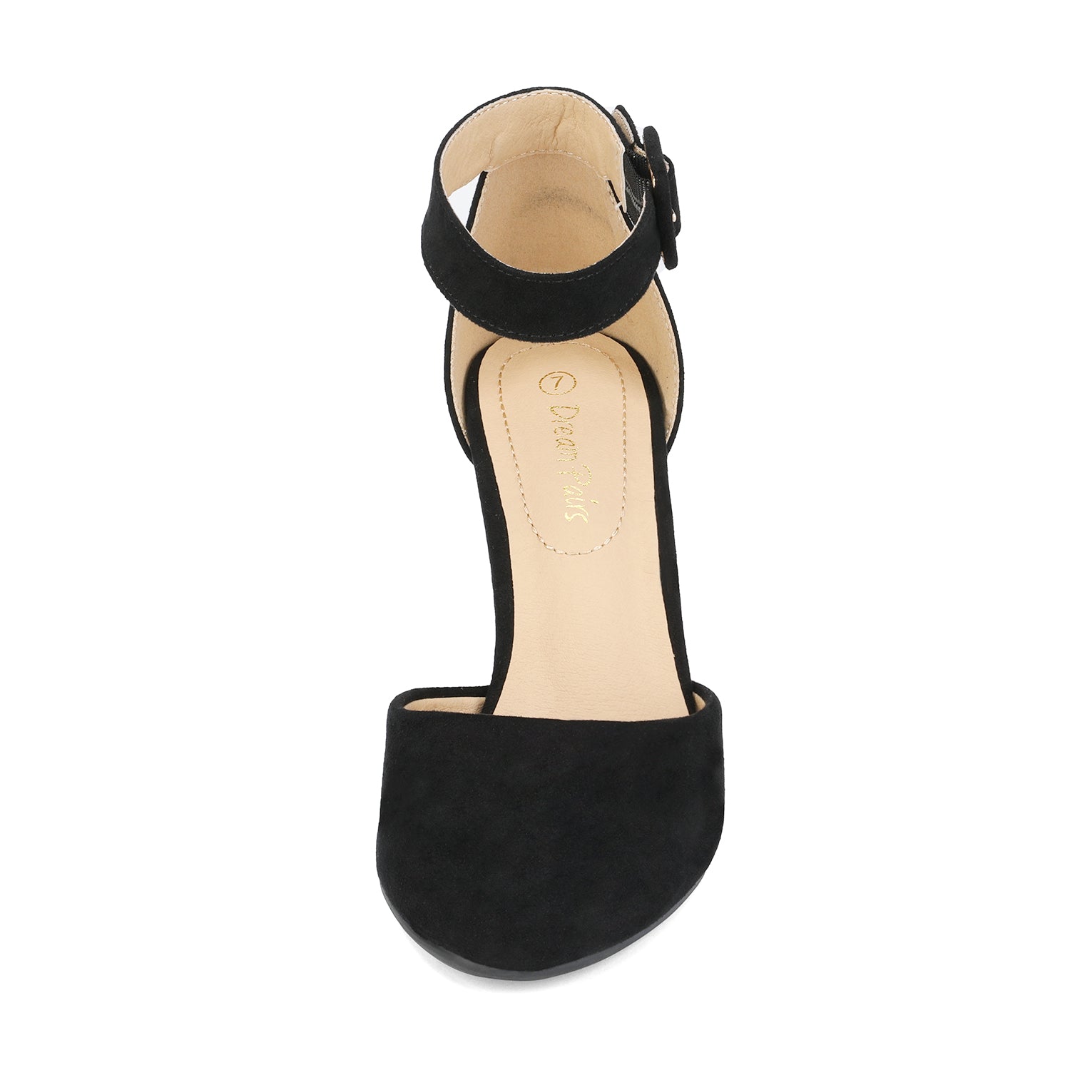 Round Toe Chunky Heel Pumps