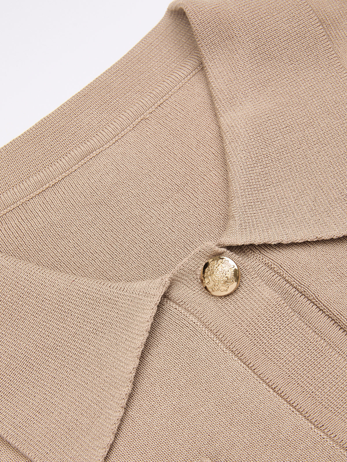 Metal Button Knit Cardigan & Midi Skirt Set