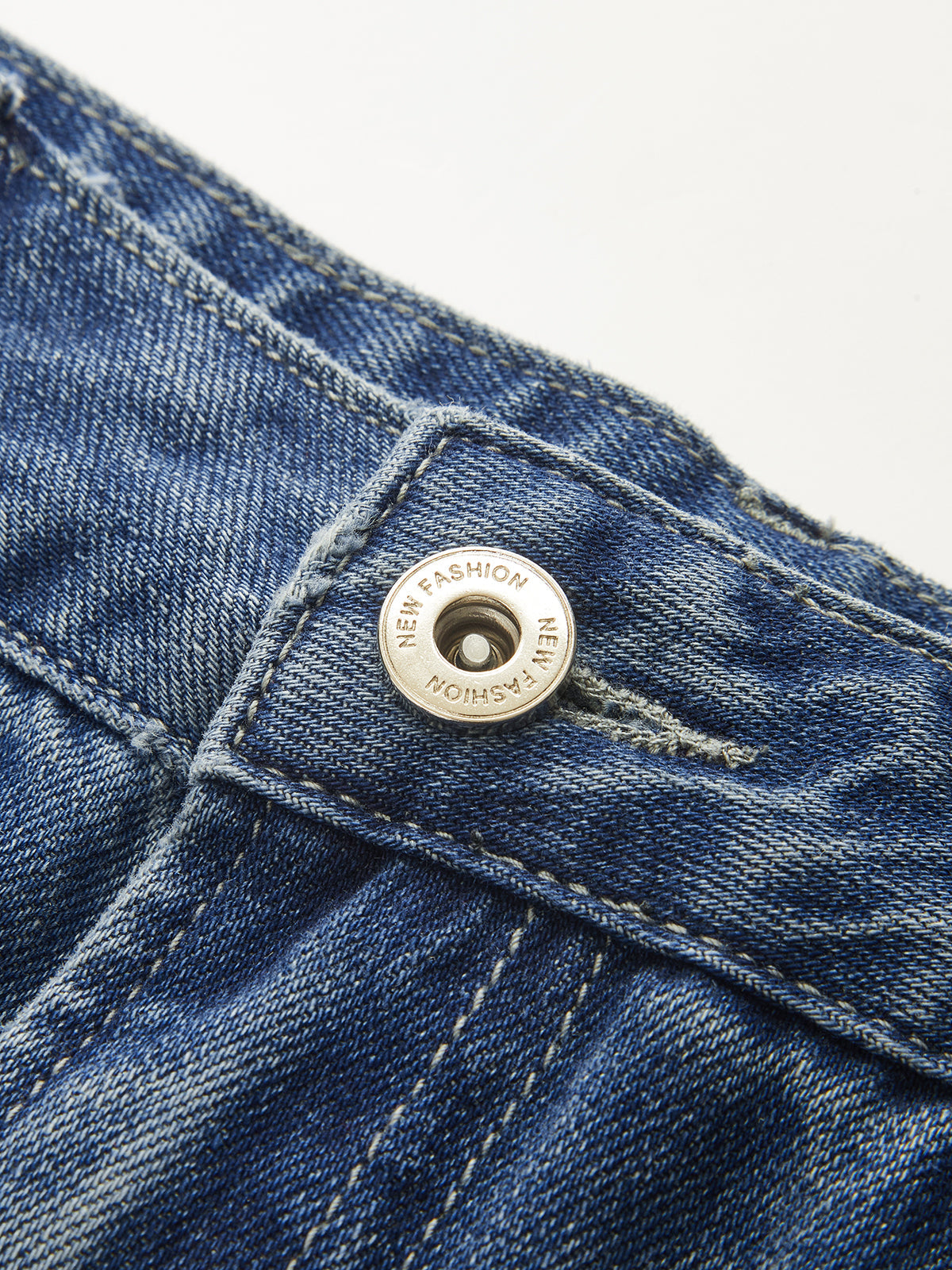 Mid-Waist Curved-Leg Jeans