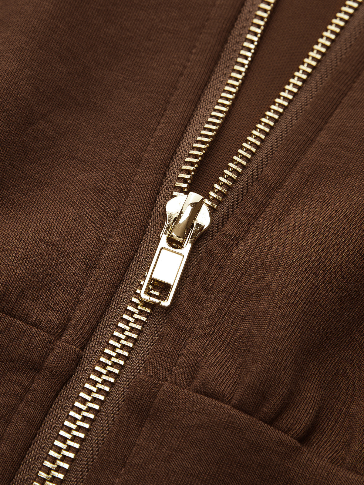 Cotton Blend Lantern-Sleeve Zip-Front Jacket