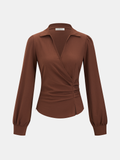 Asymmetric Ruched Blouse