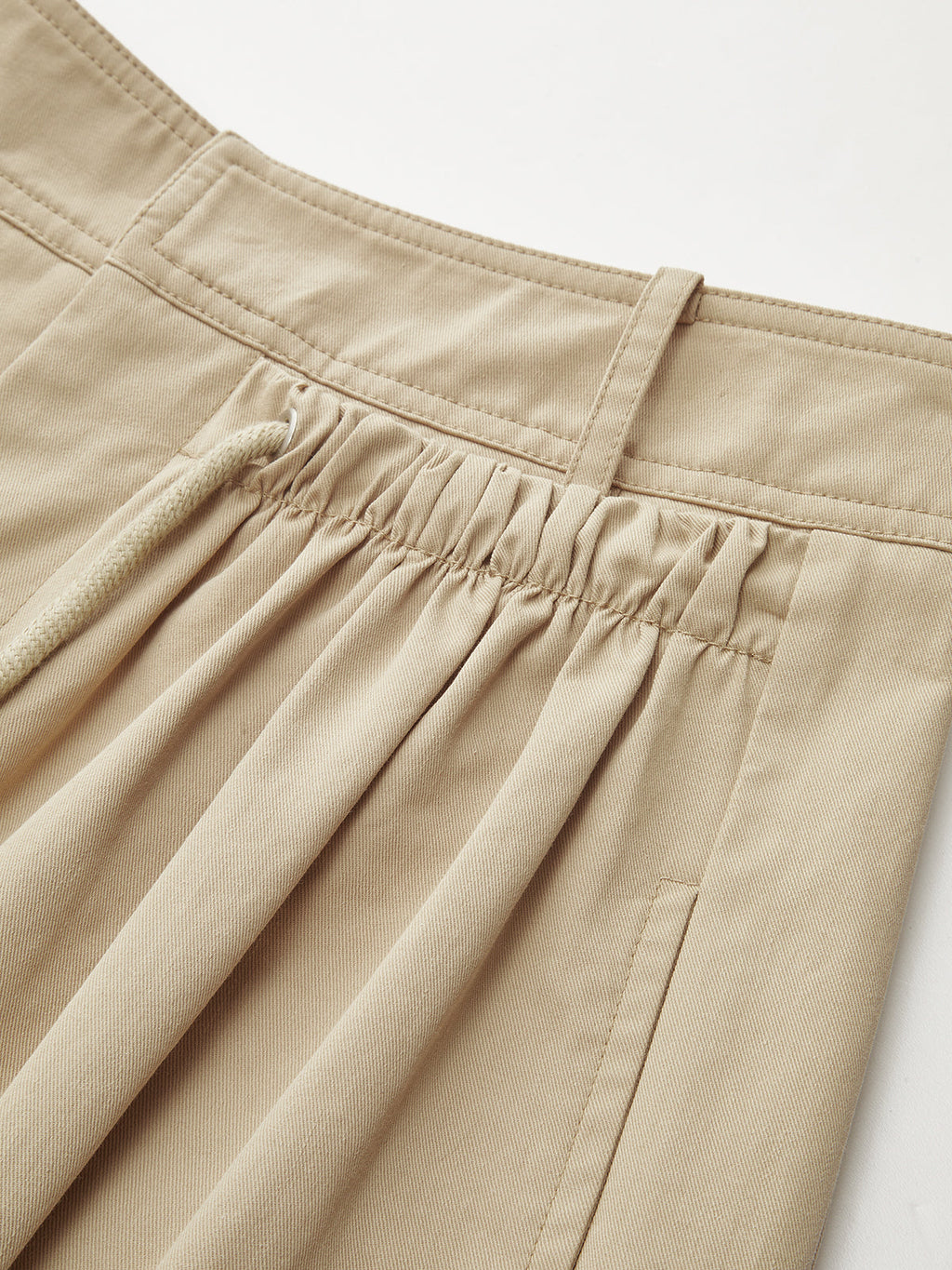 Mid-Waist Drawstring Wide-Leg Pants