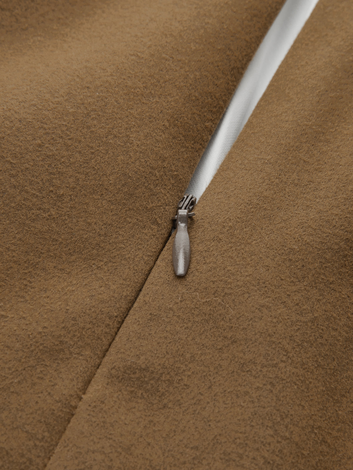 Suede Effect Panel Asymmetric Pleated Maxi Skirt