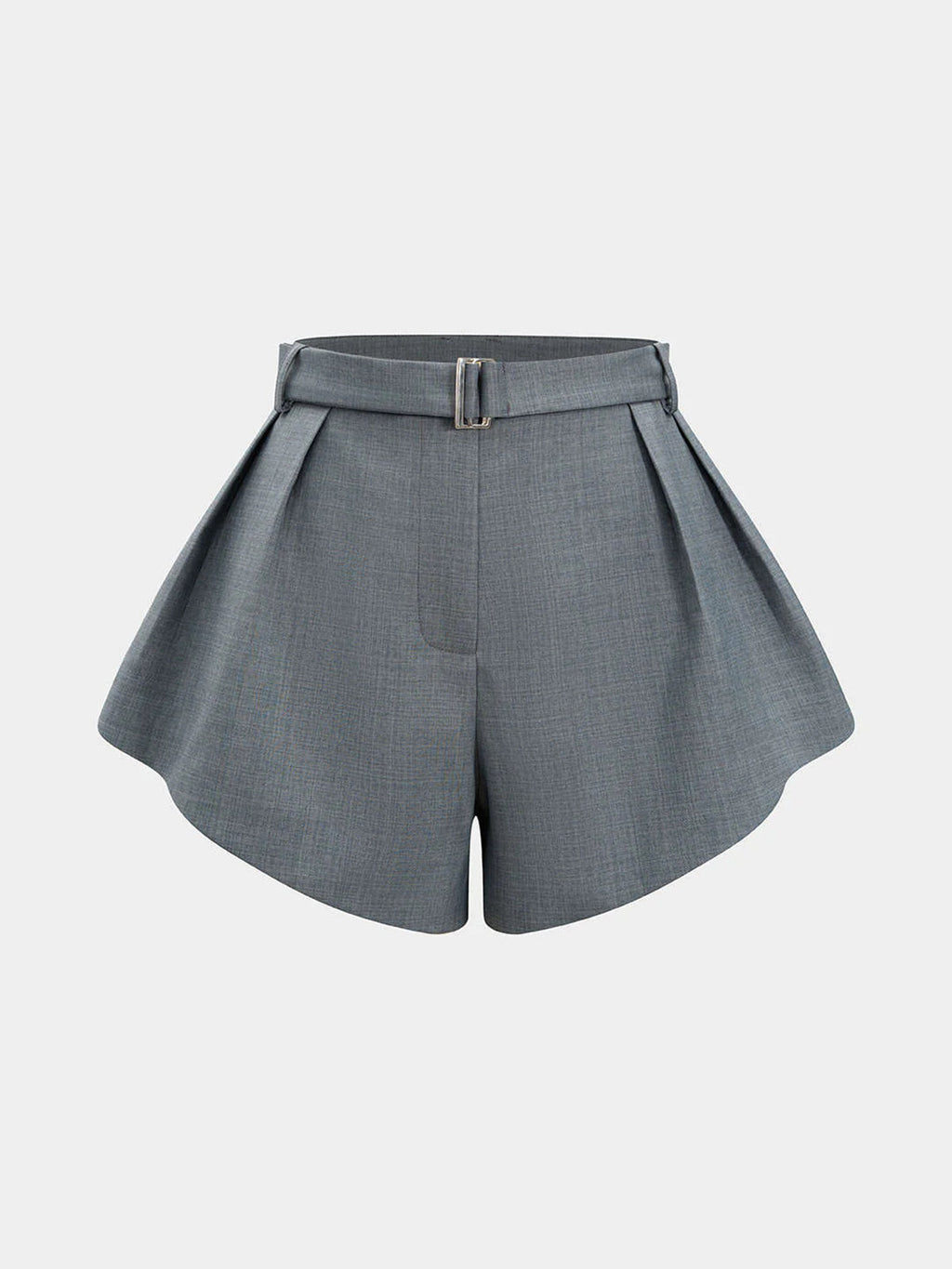Belted Tailored Pleated Shorts
