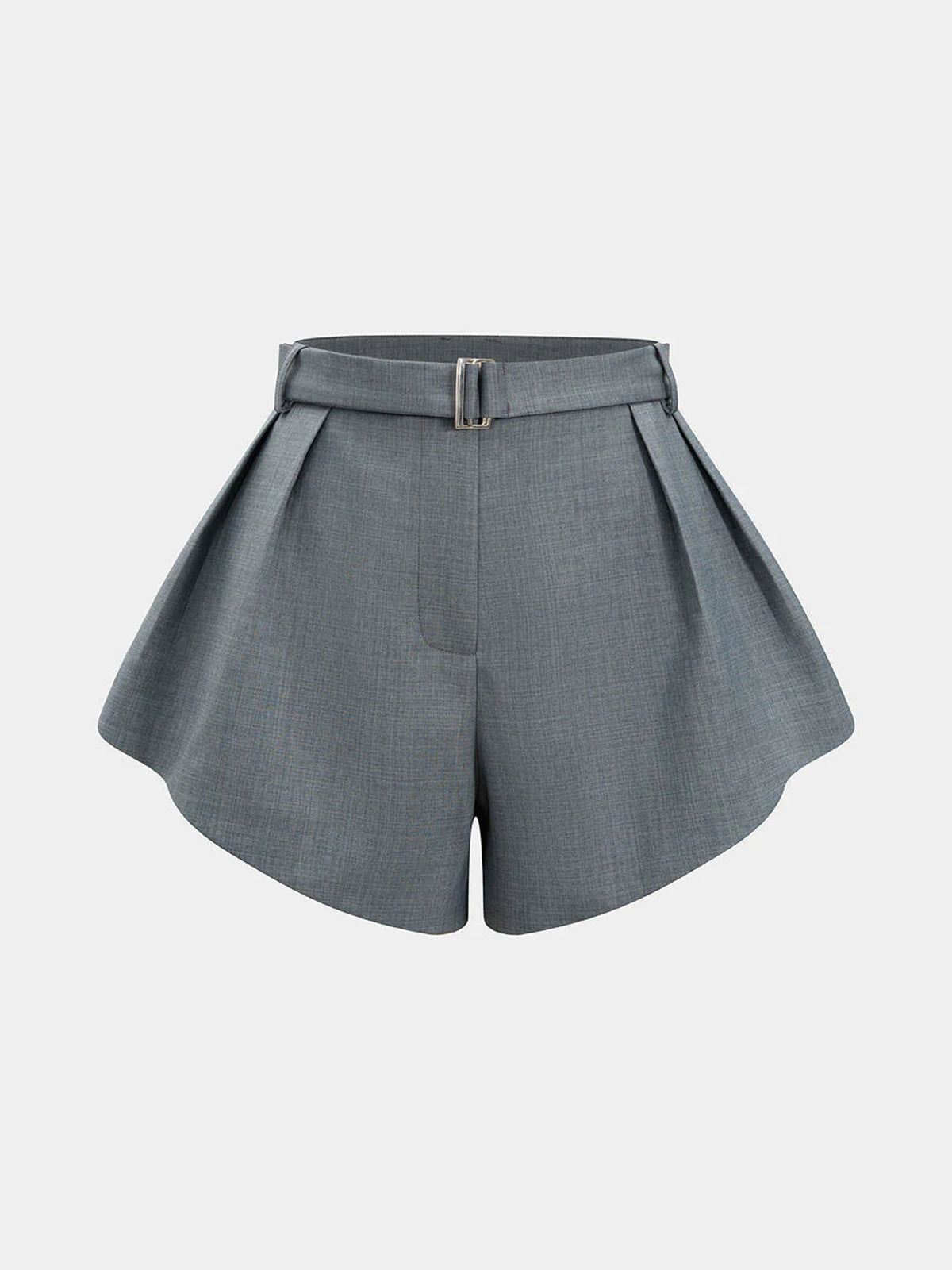 Belted Tailored Pleated Shorts