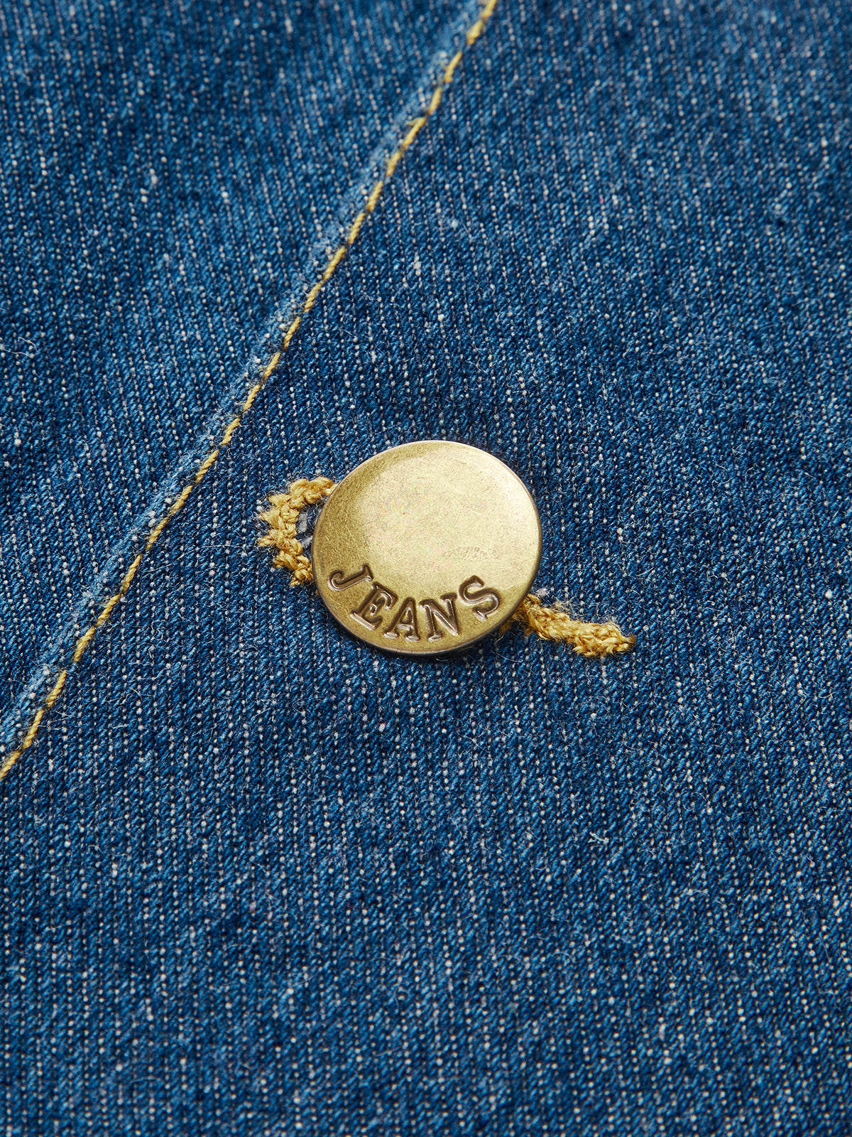 Metal Button Denim Blazer Dress
