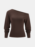 Wool-Blend Off-Shoulder Knit Top